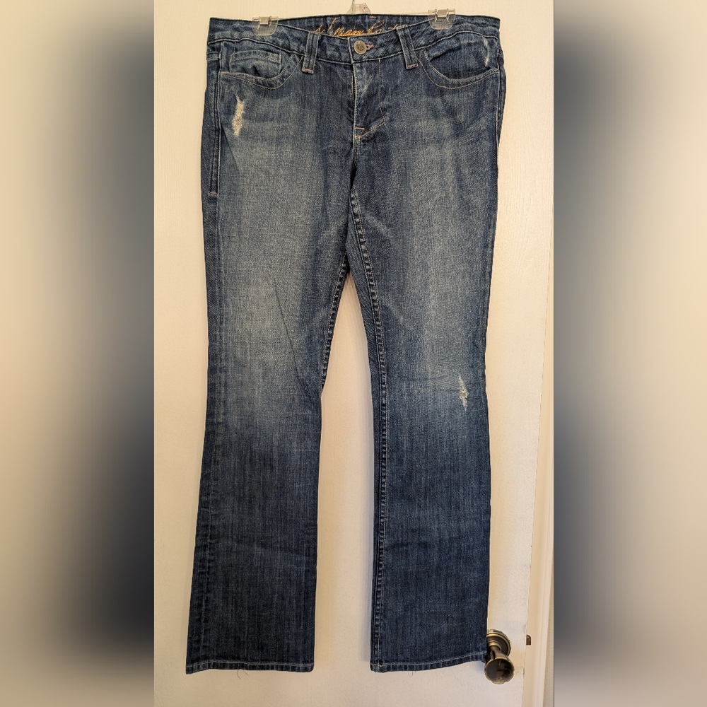 William Rast Womens Low Rise Straight Leg Jeans